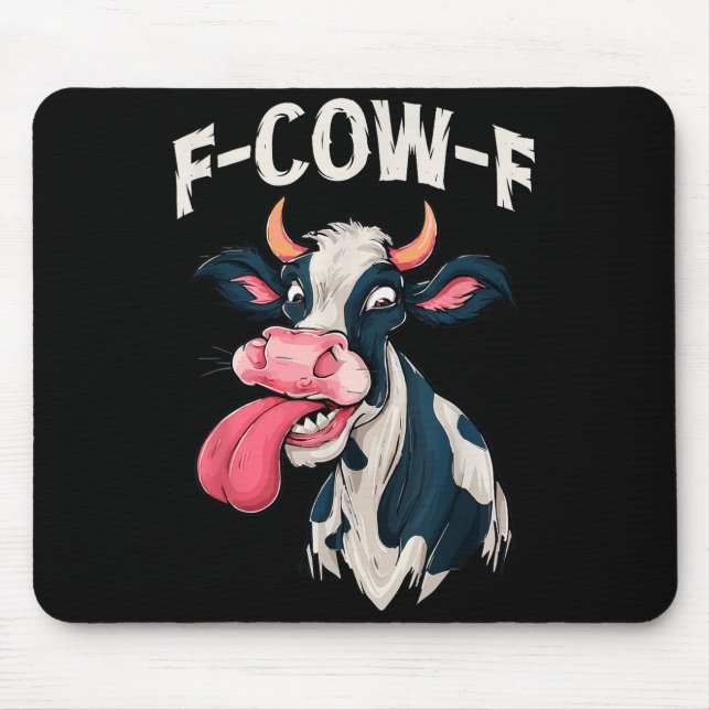 Mousepad F-cow-f Funny Meme Fcowf Cow Men Women  (Frente)