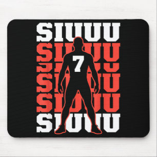 Mousepad Fã engraçado de futebol amantes Siuuuu jogador de