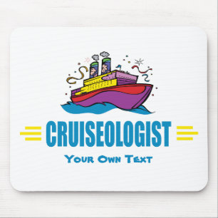 Mousepad Fã engraçado do viagem do caribe do navio de