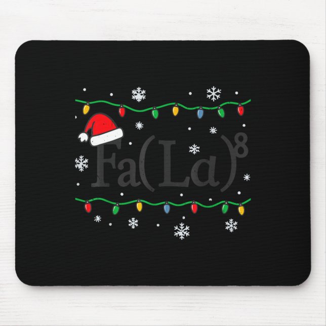 Mousepad Fa (la) 8 Funny Math Teacher Christmas Ugly Sweate (Frente)