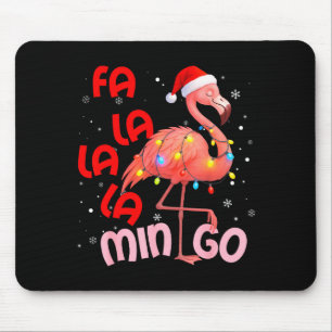 Mousepad Fa La La La Mingo Flamingo Natal Homens Mulheres C