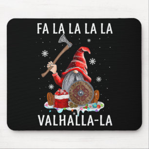 Mousepad Fa La Valhalla Xmas Gnome Beard Viking Arma C