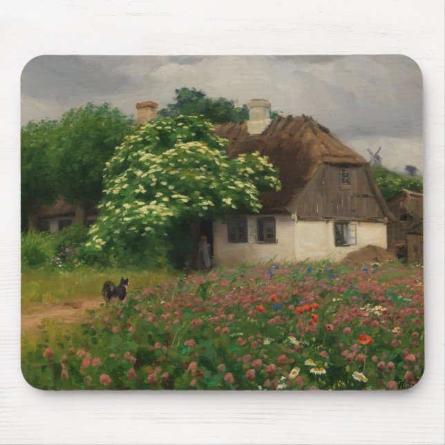 Mousepad Fábrica com Flores-Prados (Frente)