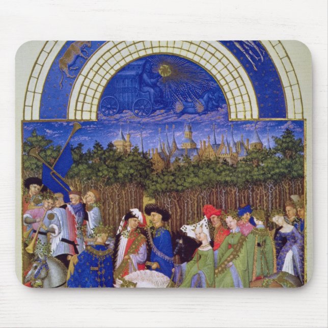 Mousepad Fac-símile de maio: Figuras Courtly a cavalo (Frente)