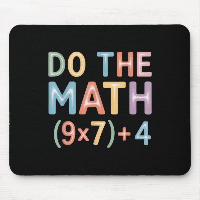 Mousepad Faça a Equação Matemática Dia de Ação de Graças Pr (Frente)
