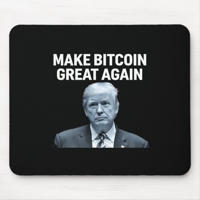 Mousepad Faça Bitcoin Grande Novamente Engraçado Trump Bitc (Frente)