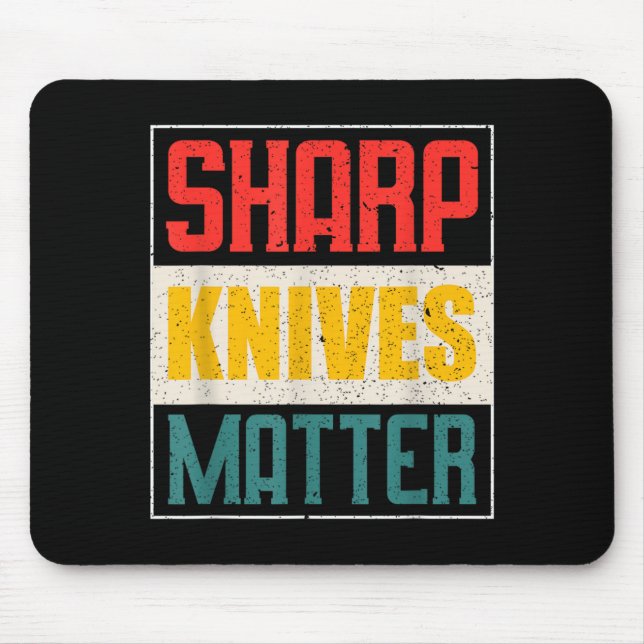 Mousepad Faca de Chef Engraçada de Facas Afiadas para Chefe (Frente)