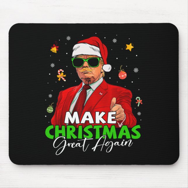 Mousepad Faça Excelente de Natal novamente Papais noeis eng (Frente)