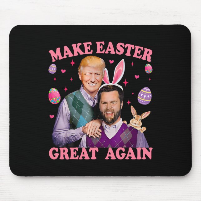Mousepad Faça Excelente De Páscoa Novamente Trump Vance Bun (Frente)