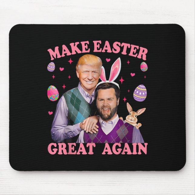 Mousepad Faça Excelente De Páscoa Novamente Trump Vance Bun (Frente)