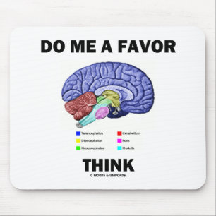Mousepad Faça-Me Um Favor Pense Humor Com Anatomia Cerebral