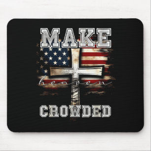 Mousepad Faça o Céu Lotado Cruz _ Bandeira Americana Cristã
