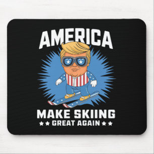 Mousepad Faça o Excelente de esqui de novo - Donald Trump S