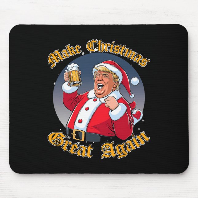 Mousepad Faça o Excelente de Natal de novo 2024 Trump Engra (Frente)