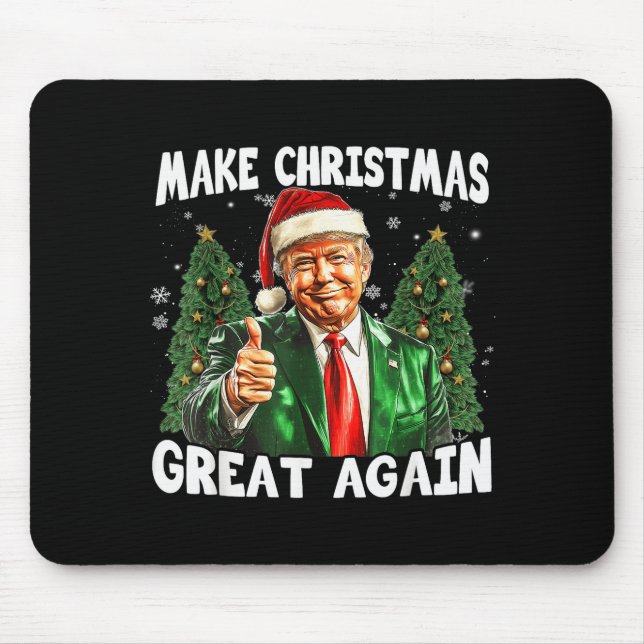 Mousepad Faça o Natal Grande Novamente Funny Santa Trump 20 (Frente)