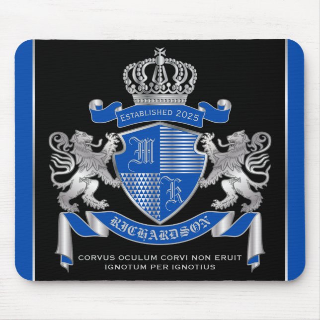 Mousepad Faça o seu próprio Casaco de armas emblema do leão (Frente)