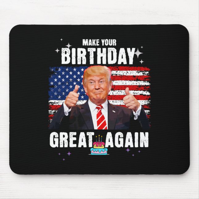 Mousepad Faça seu Excelente de aniversário novamente (Frente)