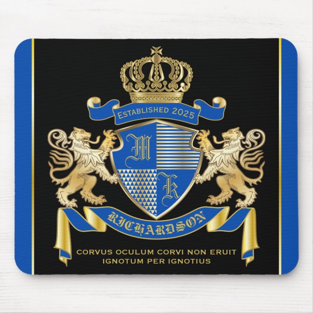 Mousepad Faça seu próprio Casaco de armas emblema de leão D (Frente)