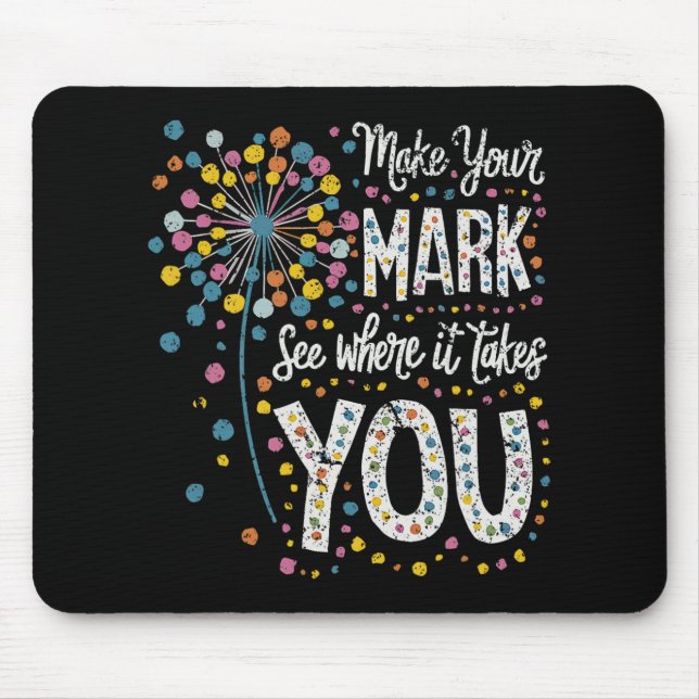 Mousepad Faça sua marca feliz dia 2024 Dandelion (Frente)