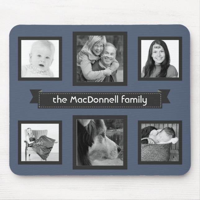 Mousepad Faça sua própria colagem personalizada da foto de (Frente)