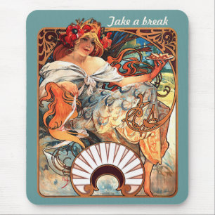 Mousepad Faça uma pausa pelo telefone celular Mucha