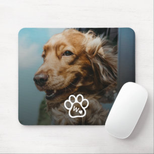 Mousepad Faça Você Mesmo Monograma de Foto de Pet Personali