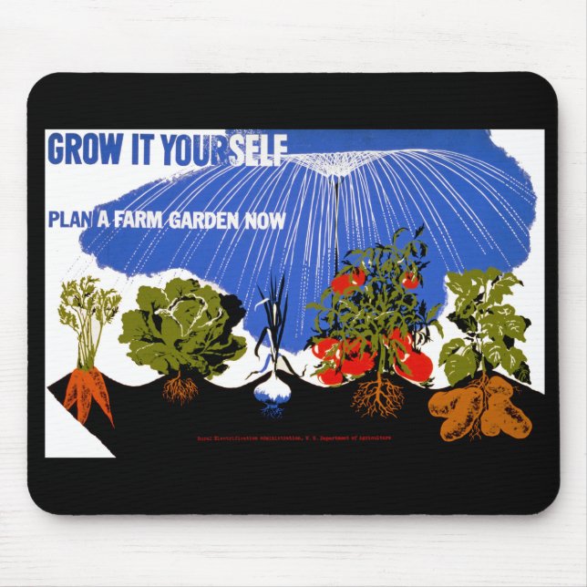 Mousepad Faça você mesmo plantar um jardim de Fazendas agor (Frente)