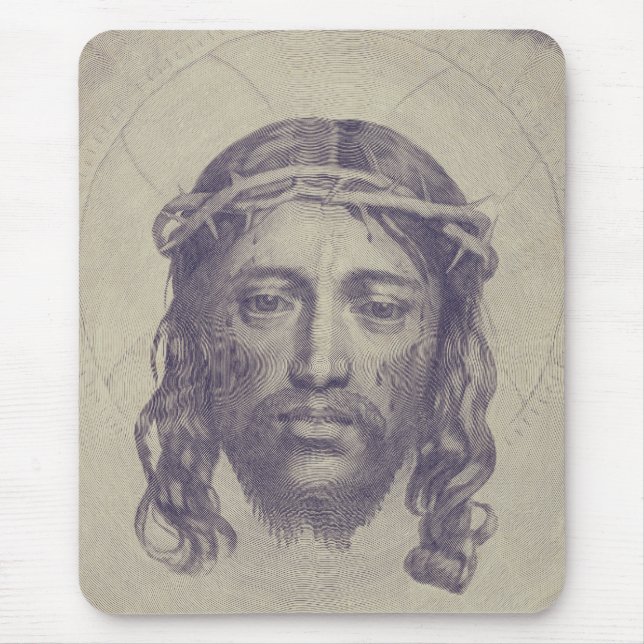 Mousepad Face de Cristo no Véu de Santa Verônica Sagrada Fa (Frente)