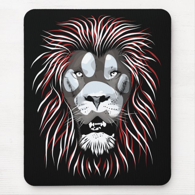 Mousepad Face de Leão Tribal (Frente)
