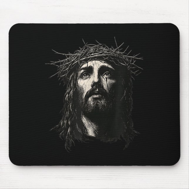 Mousepad Face Of Jesus Christ Crown Of N Religious Christma (Frente)