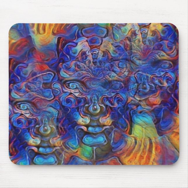 Mousepad faces abstrato fractais (Frente)