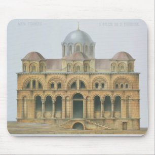 Mousepad Fachada de Mefa Dzamissi, a igreja de St. Theodor