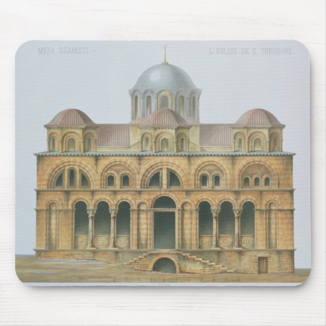 Mousepad Fachada de Mefa Dzamissi, a igreja de St. Theodor (Frente)