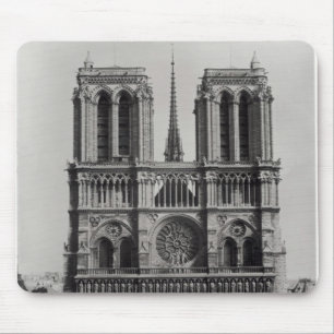 Mousepad Fachada de Notre-Dame, Paris, final do século XIX