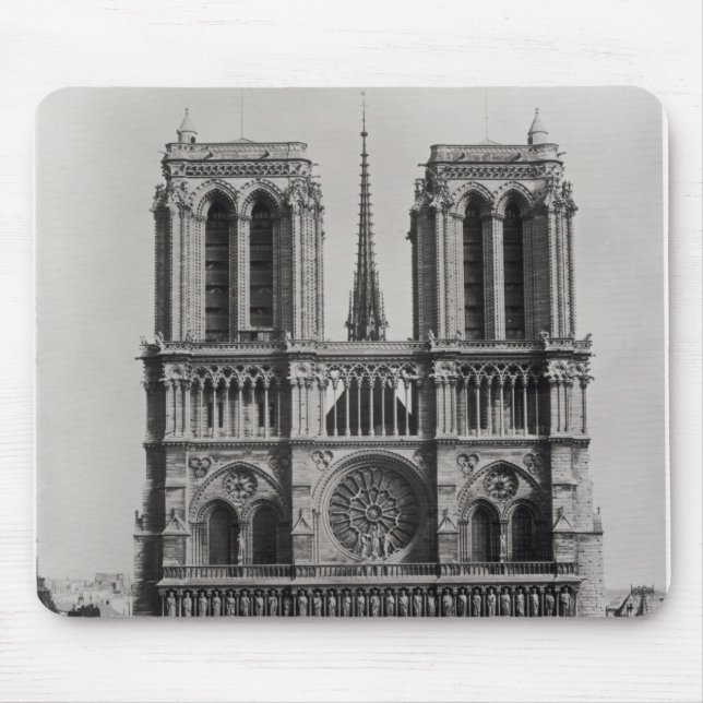 Mousepad Fachada de Notre-Dame, Paris, final do século XIX (Frente)
