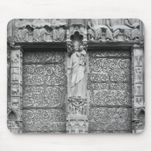 Mousepad Fachada de Notre-Dame, portal esquerdo, Paris