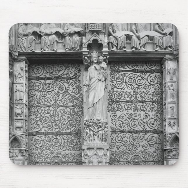 Mousepad Fachada de Notre-Dame, portal esquerdo, Paris (Frente)