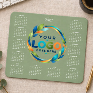 Mousepad Fácil calendário personalizado de negócios corpora