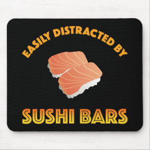 Mousepad Facilmente Distraído Por Barras De Sushi