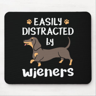 Mousepad Facilmente Distraído por Cachorros Wiener Dachshun