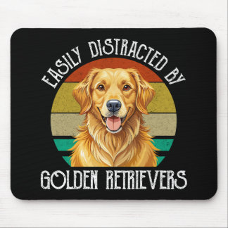 Mousepad Facilmente Distraído Por Golden Retrievers