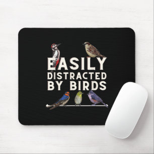 Mousepad Facilmente Distraído Por Pássaros Amante de Pássar