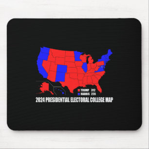 Mousepad Faculdade Eleitoral Presidencial Mapa EUA Trump Ha