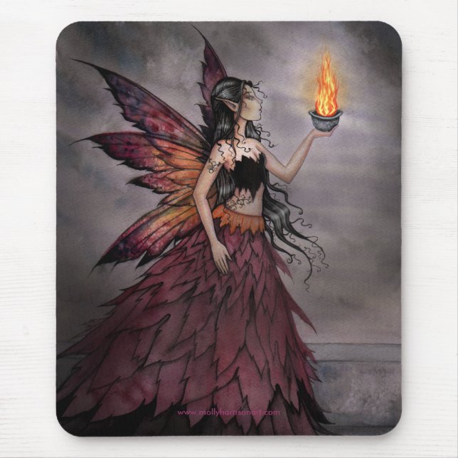 Mousepad Fada com Fogo por Molly Harrison (Frente)