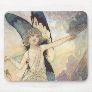 Mousepad Fada da borboleta do Victorian do vintage por