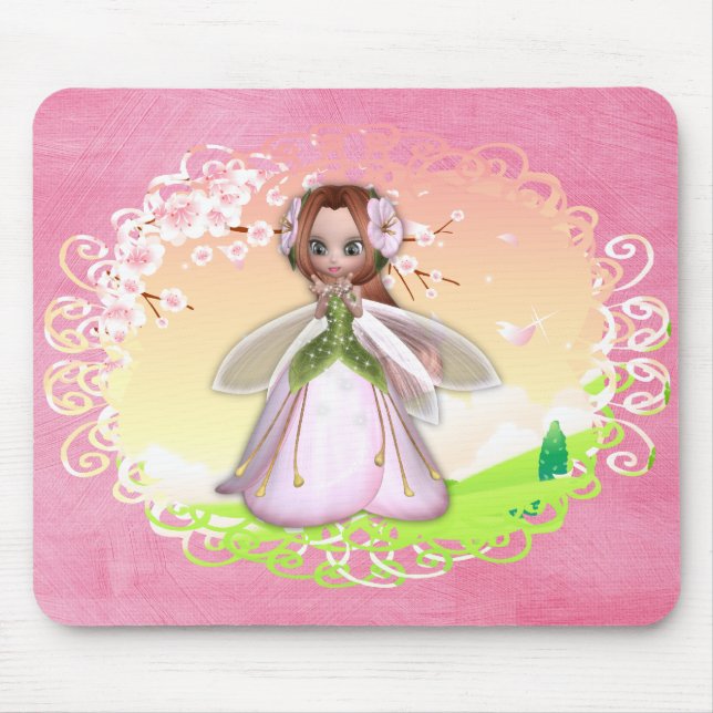 Mousepad Fada de Fada de Flor Design 3 (Frente)