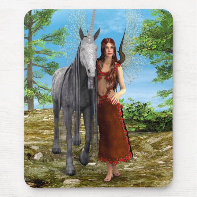 Mousepad Fada e Unicórnio (Frente)