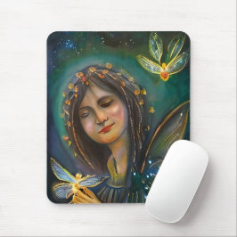 Mousepad Fada Eetérea e borboleta Ouro