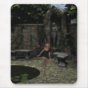 Mousepad Fada gótico elegante no jardim do verão
