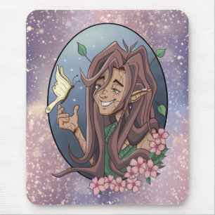 Mousepad Fada Macho Bonito E Borboleta Creme Claro